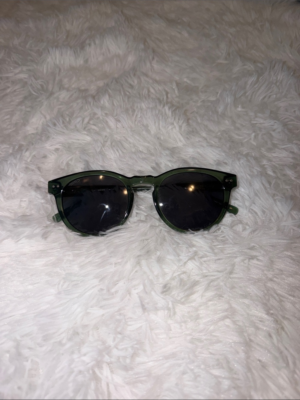 WMP Green Round Sunglasses